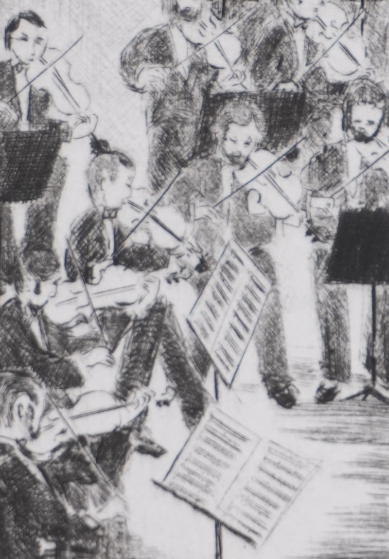 Camille COMBE : Concert, Gravure originale signée