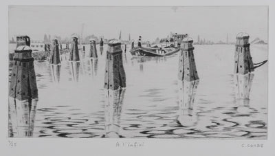 Camille COMBE : A l'infini, Gravure originale signée