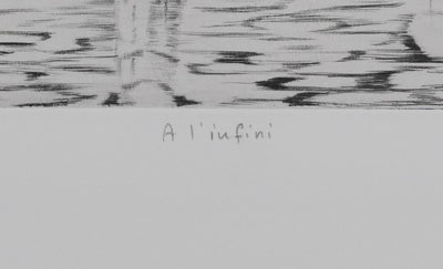 Camille COMBE : A l'infini, Gravure originale signée