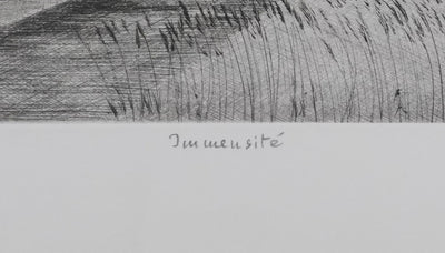 Camille COMBE : Immensité, Gravure originale signée