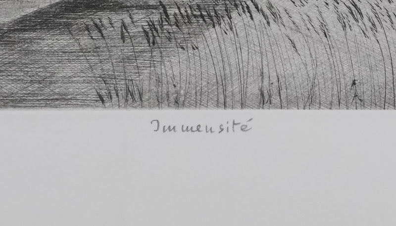 Camille COMBE : Immensité, Gravure originale signée