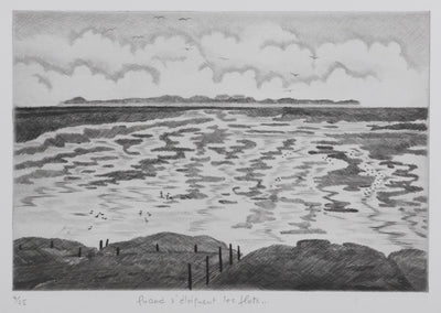 Camille COMBE : Quand les flots s'éloignent, Gravure originale