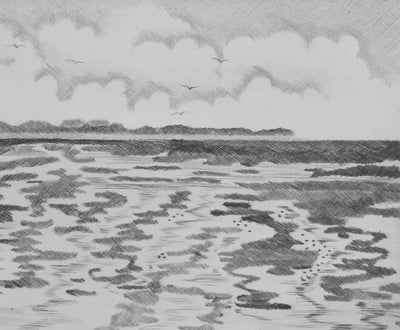 Camille COMBE : Quand les flots s'éloignent, Gravure originale