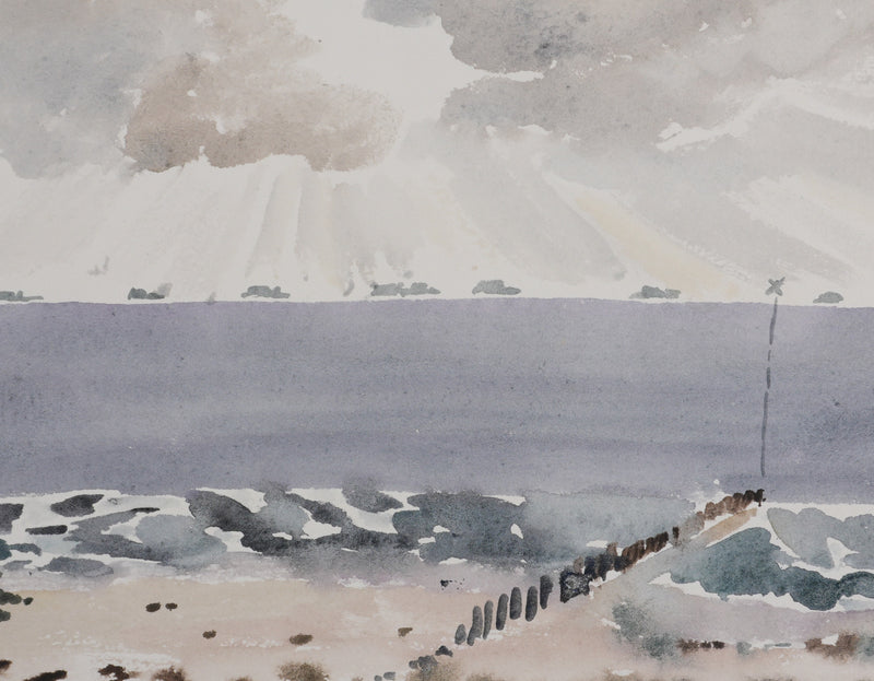 Camille COMBE : Wyck, Aquarelle originale signée