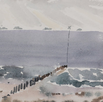 Camille COMBE : Wyck, Aquarelle originale signée