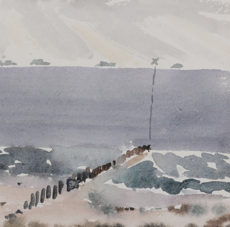 Camille COMBE : Wyck, Aquarelle originale signée