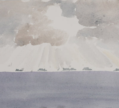 Camille COMBE : Wyck, Aquarelle originale signée