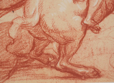 Charles LE BRUN : La lutte des cavaliers, Lithographie