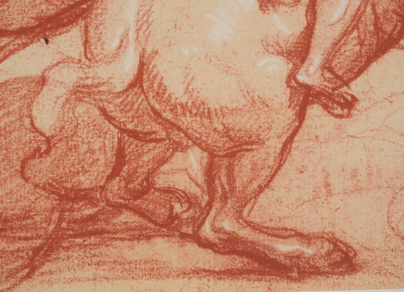 Charles LE BRUN : La lutte des cavaliers, Lithographie