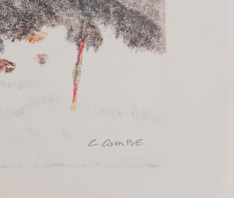 Camille COMBE : La piste du sommet, Monotype original signé