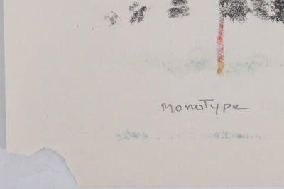 Camille COMBE : La piste du sommet, Monotype original signé