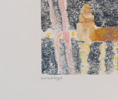 Camille COMBE : Dans la pénombre, Monotype original signé