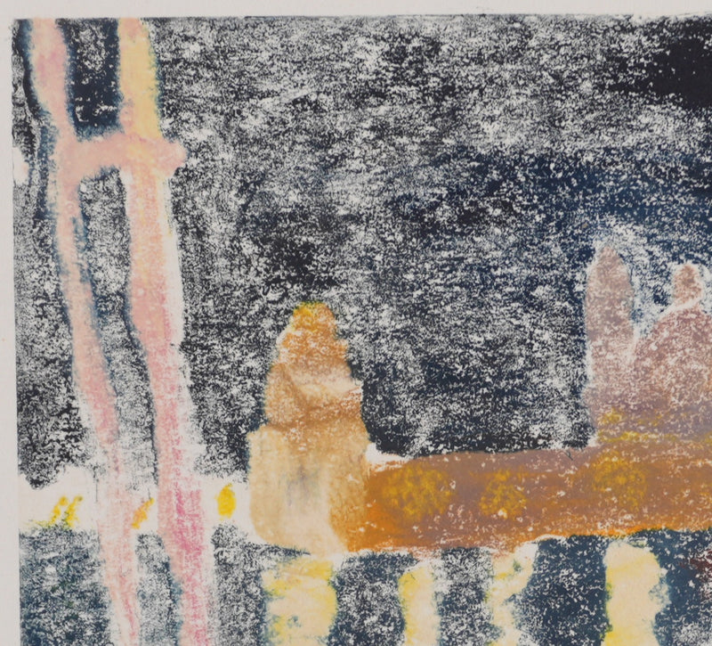 Camille COMBE : Dans la pénombre, Monotype original signé