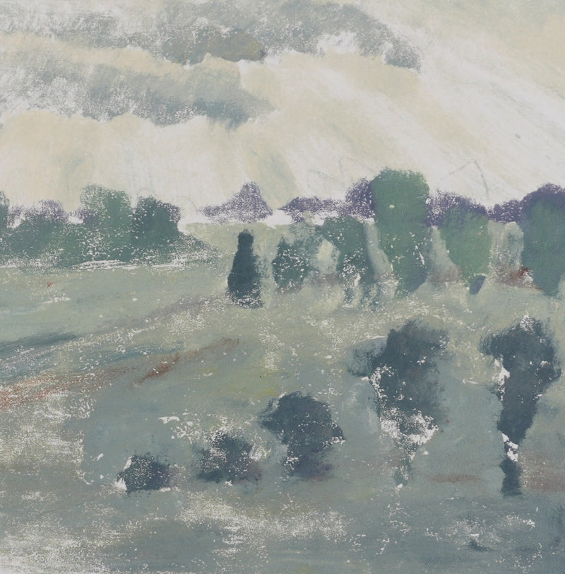 Camille COMBE : Sous les nuages clairs, Monotype original signé