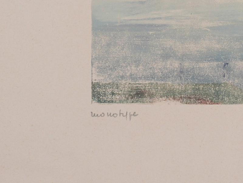 Camille COMBE : Vue sur les îles, Monotype original signé