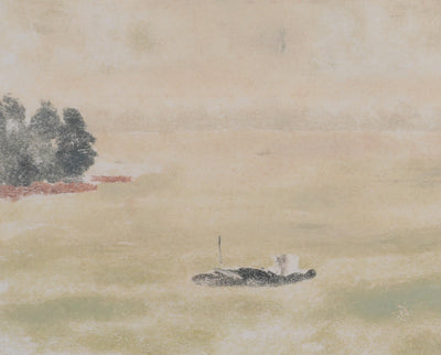 Camille COMBE : Sur l'eau, Monotype original signé