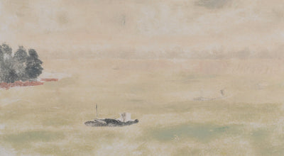 Camille COMBE : Sur l'eau, Monotype original signé