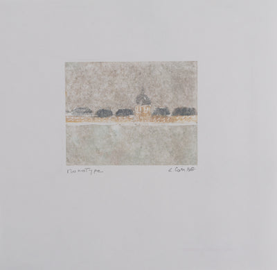 Camille COMBE : Les petites maisons, Monotype original signé