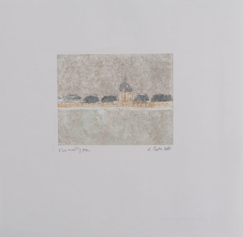 Camille COMBE : Les petites maisons, Monotype original signé