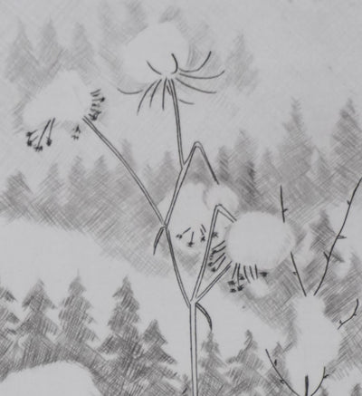 Camille COMBE : En neige, Gravure originale signée