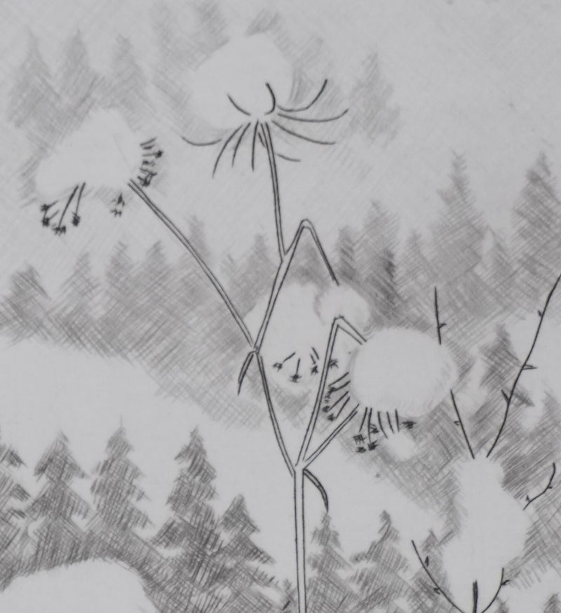 Camille COMBE : En neige, Gravure originale signée