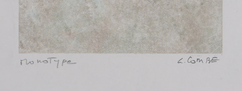 Camille COMBE : Les petites maisons, Monotype original signé