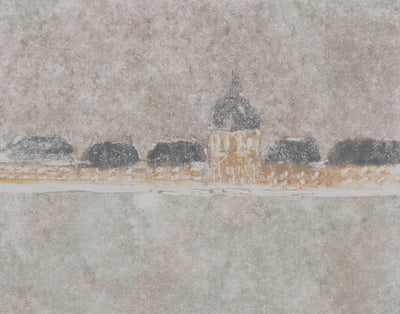 Camille COMBE : Les petites maisons, Monotype original signé