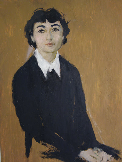 René GENIS : Portrait d'un jeune homme, Dessin original signé