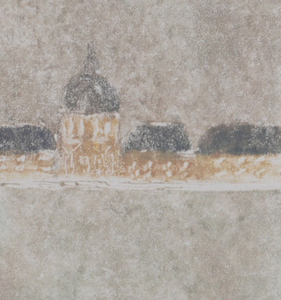 Camille COMBE : Les petites maisons, Monotype original signé