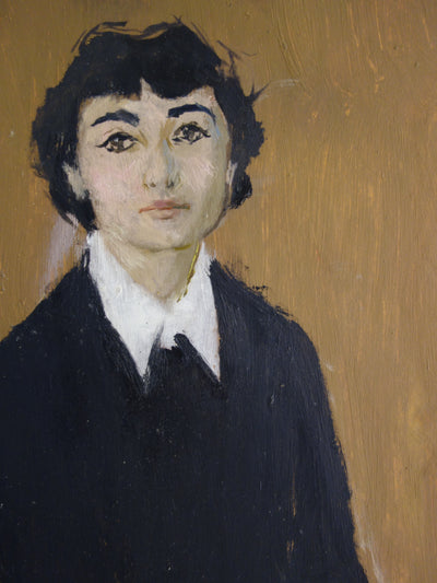 René GENIS : Portrait d'un jeune homme, Dessin original signé