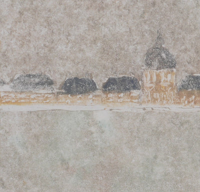 Camille COMBE : Les petites maisons, Monotype original signé