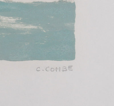 Camille COMBE : L'île aux Ours s'illumine, Monotype original signé