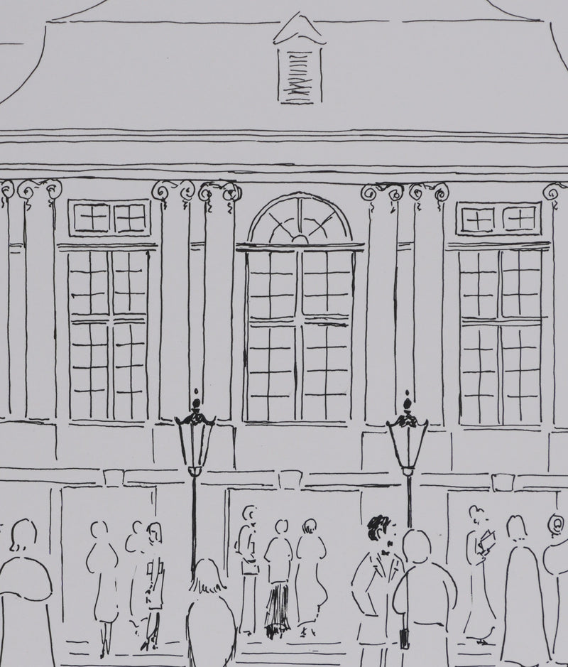 Camille COMBE : Le rendez-vous, Dessin original signé