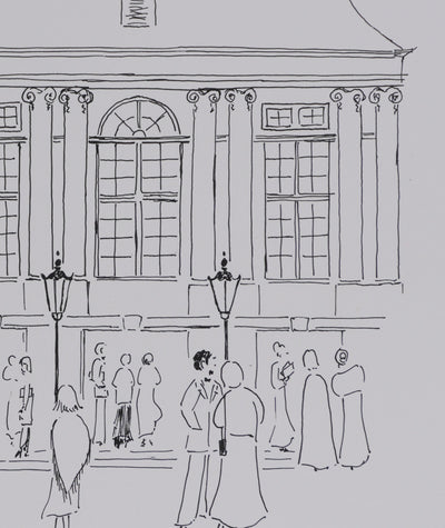 Camille COMBE : Le rendez-vous, Dessin original signé