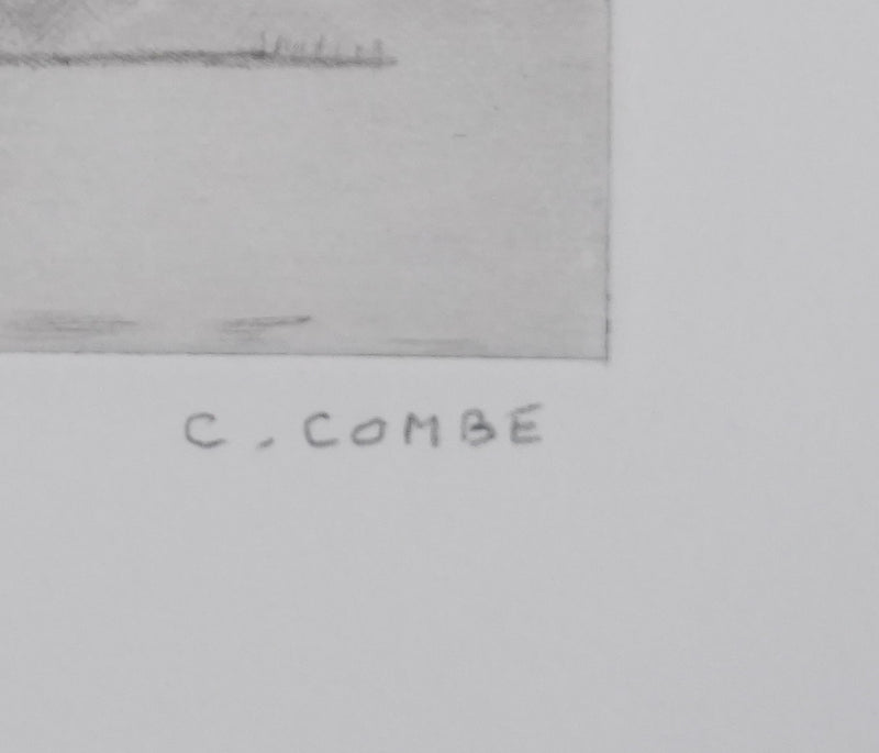 Camille COMBE : Contrejour matinal, Gravure originale signée