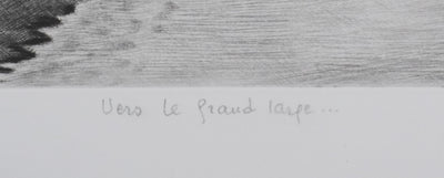Camille COMBE : Vers le grand large, Gravure originale signée