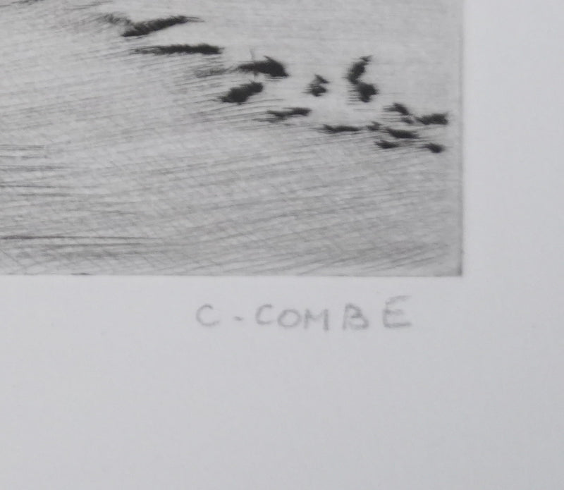 Camille COMBE : Vers le grand large, Gravure originale signée