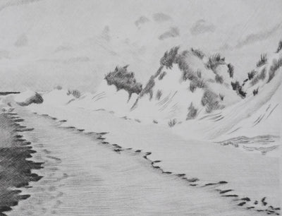 Camille COMBE : Vers le grand large, Gravure originale signée