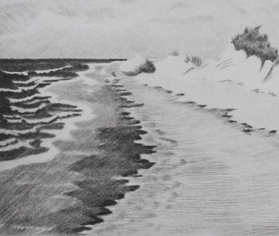 Camille COMBE : Vers le grand large, Gravure originale signée