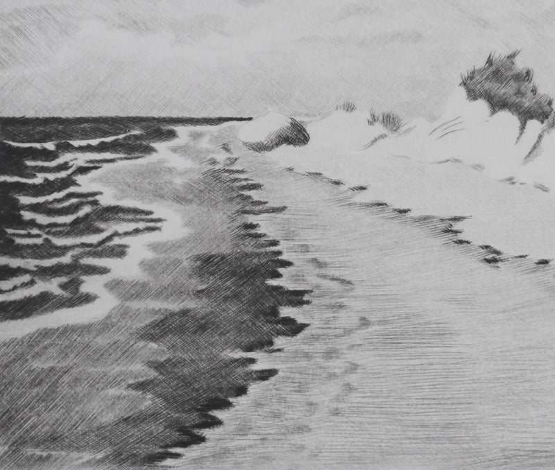 Camille COMBE : Vers le grand large, Gravure originale signée