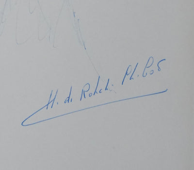 Hélène DE ROHAN-CHABOT : Le feuillage bleu, Autographe et dessin original signé