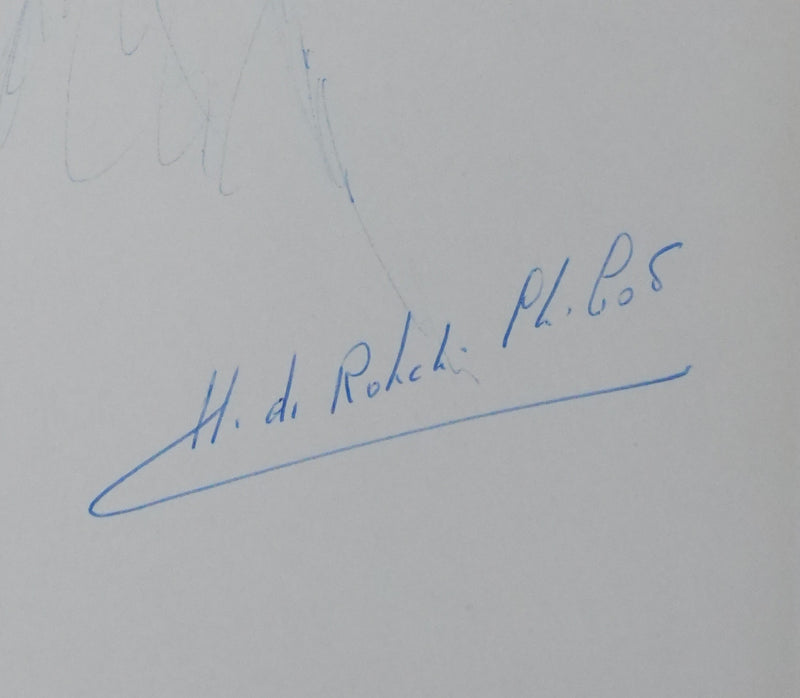 Hélène DE ROHAN-CHABOT : Le feuillage bleu, Autographe et dessin original signé
