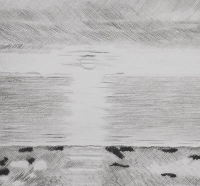 Camille COMBE : Lever de soleil sur les îles, Gravure originale signée