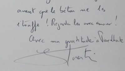 Eddy FLORENTIN : Regardez les arbres, Autographe et dessin original signé