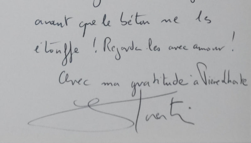 Eddy FLORENTIN : Regardez les arbres, Autographe et dessin original signé