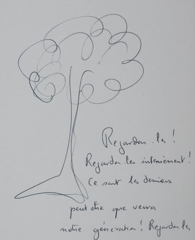Eddy FLORENTIN : Regardez les arbres, Autographe et dessin original signé