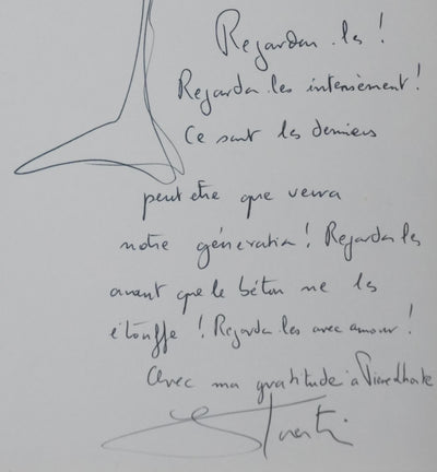 Eddy FLORENTIN : Regardez les arbres, Autographe et dessin original signé