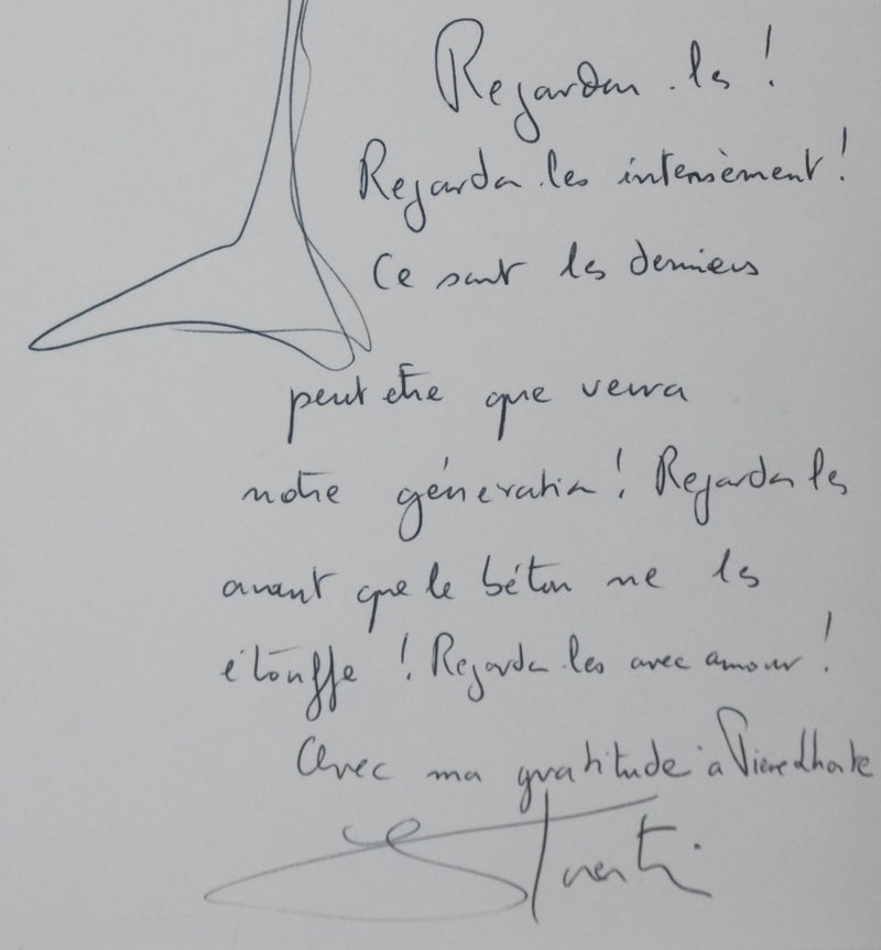 Eddy FLORENTIN : Regardez les arbres, Autographe et dessin original signé