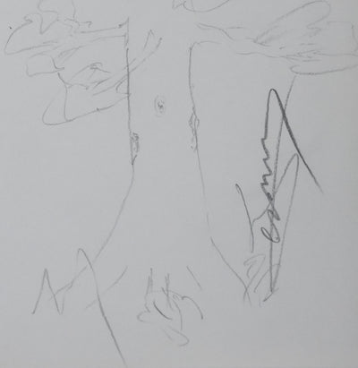 BERMANT : L'arbre de la forêt, Autographe et dessin original signé