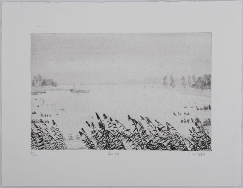 Camille COMBE : Envol, Gravure originale signée